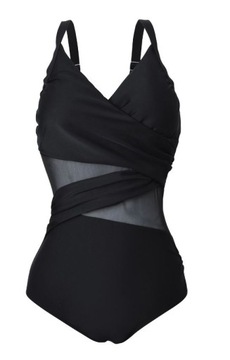 ЧЕРНЫЙ ЖЕНСКИЙ ЦЕЛЬНЫЙ КУПАЛЬНИК ДЛЯ ПОХУДЕНИЯ БОЛЬШОГО РАЗМЕРА XXL