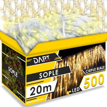 SOPLE LED 500 LAMPKI ŚWIATEŁKA 20M ZEWNĘTRZNE WEWNĘTRZNE + EFEKT FLASH