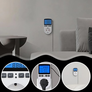 Электронный контроллер температуры термостата 230 В сеть макс. 3680 Вт