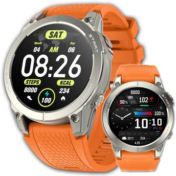 ZEGAREK SMARTWATCH MĘSKI GPS TĘTNO TLEN WE KRWI POŁĄCZENIA IDEALNY PREZENT