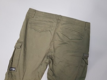 JACK JONES spodnie bojówki męskie khaki Zadbane 34/34 pas 92