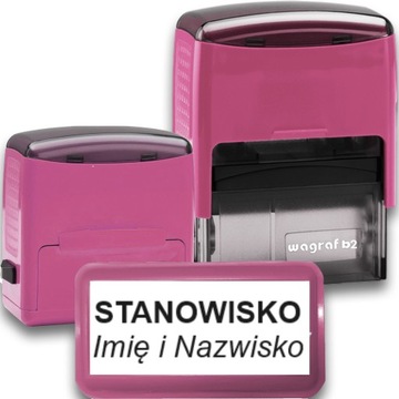 PIECZĄTKA WAGRAF B2s DO 4 LINII FIRMOWA IMIENNA BIUROWA PROJEKT + GUMKA