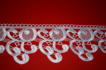 GIPIURA gipiura KORONKA 7 cm 8 cm BIAŁA wzór 49