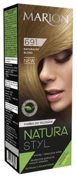 Marion Natura Styl Trwała Farba do Włosów 691 Naturalny Blond+ odżywka 10ml