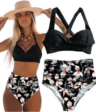 STRÓJ KĄPIELOWY DWUCZĘSCIOWY BIKINI WIĄZANIE / M