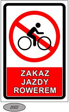 Информационный знак о запрете езды на велосипеде и другие конструкции знаков