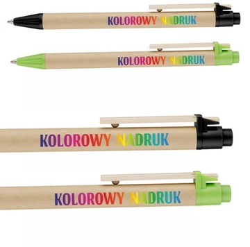 Długopis EKOLOGICZNY REKLAMOWY z nadrukiem kolorowym EKO 50 szt.