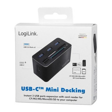 Устройство считывания карт Logilink + 8-портовый концентратор USB 3.2