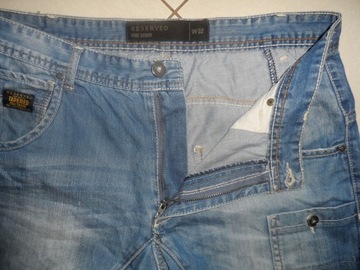 RESERVED jak NOWE jeans SPODENKI BERMUDY r 32 pas 88cm