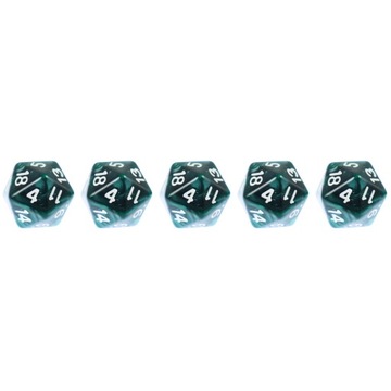 ZESTAW 5 KOSTEK K20 RPG TOKSYCZNA MGŁA KOŚĆ DWUDZIESTOŚCIENNA