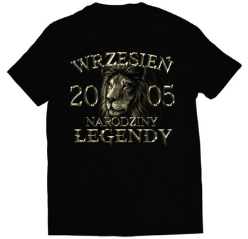 KOSZULKA NARODZINY LEGENDY LEW WRZESIEŃ 2005 S