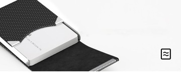 Визитница кожаная Элегантный подарок для начальника на искусственной коже черная МУЖСКАЯ