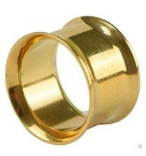 Plug tunel saddle stalowy siodłowy złoty 10mm