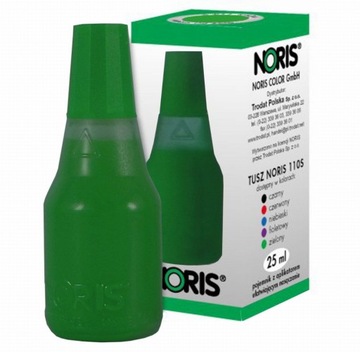 TUSZ BEZOLEJOWY DO PIECZĄTEK 25 ML ZIELONY NORIS