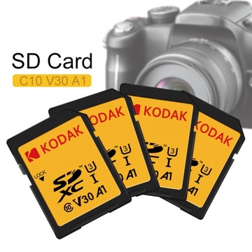 KODAK 512 ГБ Большая емкость U3 C10 V30 SD-карта 4K Карта памяти для записи видео