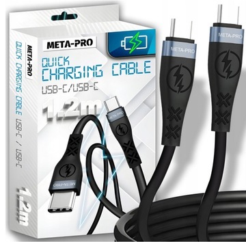 MOCNY KABEL USB-C SZYBKIE ŁADOWANIE TYPE-C PD 100W QUICK CHARGE PRZEWÓD