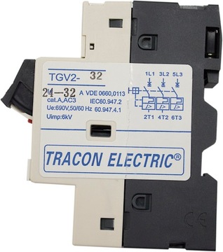 ВЫКЛЮЧАТЕЛЬ МОТОРА TRACON TGV2-32 24-32A ТЕРМАЛЬНЫЙ