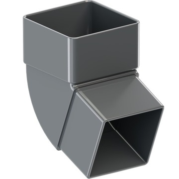 KROP PVC KOLANO Rura Kwadratowa fi 80 ral 7016