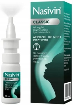 Nasivin CLASSIC 0,5 aerozol do nosa KATAR 10 ml