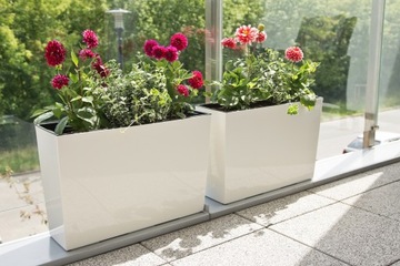 Подставка для цветов Werbena Lamela Белый лак + вставка