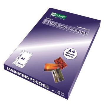 Folia laminacyjna do laminowania A4 100mic 100ark