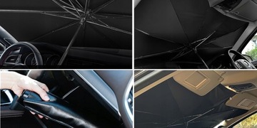 ЗОНТ СОЛНЦЕЗАЩИТНЫЙ КОЗЫРЬ ДЛЯ АВТОМОБИЛЕЙ С 2x ОТВЕРЖДЕНИЕМ 140х80см