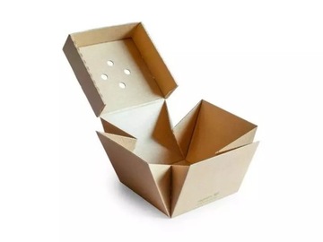 Pudełko opakowanie na burgera rozkładane burgerbox karton 12x12x10cm 100szt