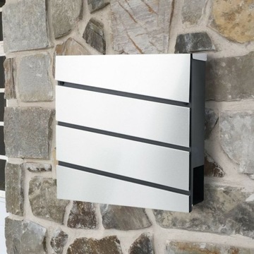 ПОЧТОВЫЙ ЯЩИК Почтовый ящик на заборе Держатель для газет Антрацит Нержавеющая сталь