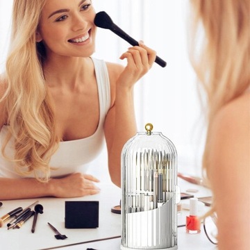 КОНТЕЙНЕР-ОРГАНИЗАТОР ДЛЯ КОСМЕТИКИ И КИСТЕЙ ДЛЯ МАКИЯЖА ВРАЩАЮЩИЙСЯ КОРПУС