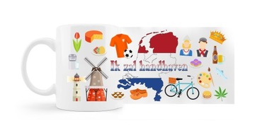 Kubek symbole Holandia flaga państwa Niderlandy