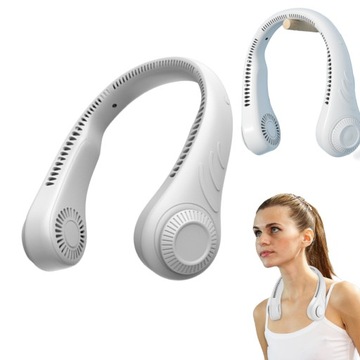 PRZENOŚNY WENTYLATOR NA SZYJĘ Z DUŻĄ BATERIĄ 1200MAH