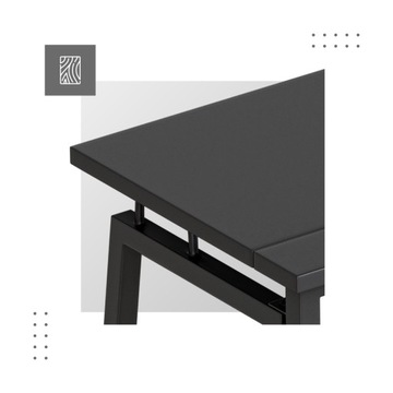 Легкий промышленный минималистичный складной стол LOFT Leader 1.5 Black