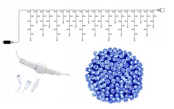 GIRLANDA ŚWIĄTECZNA KURTYNA 100 LED 5,5m NIEBIESKI