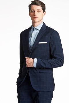 Garnitur w kratkę slim fit Lindbergh 48