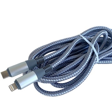USB TYPE C — Apple Lightning Cable 3m 120W 6A QC Быстрая передача данных
