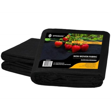 AGROWŁÓKNINA 50g 1,6x10m CZARNA AGROTKANINA UV GRUBA ANTYCHWASTOWA MATA