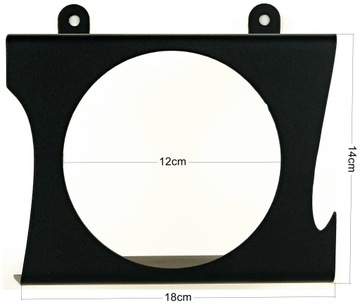 kwietnik loft naścienny wiszący z metalu,18cmx14cm, , pojedynczy, czarny