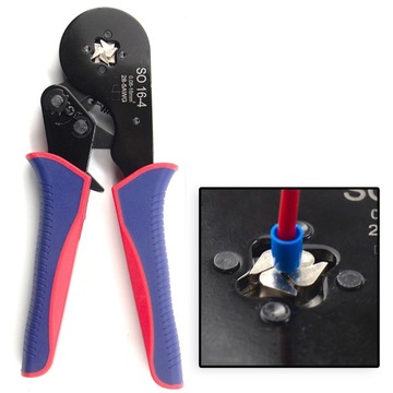 Обжимной станок для кабельных наконечников и соединителей проводов 0,08 мм2 - 16 мм2