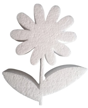 KWIATEK ze styropianu dekoracja ozdoba 15 x 13cm do malowania