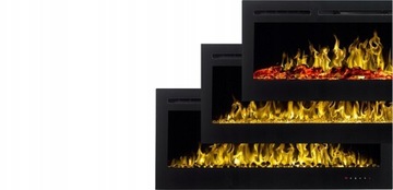 Электрокамин Majestic 72 black LED, 183 см!