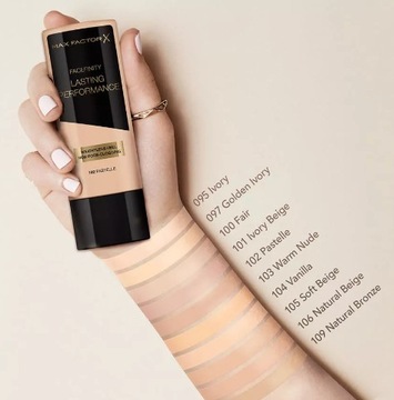 Max Factor Facefinity Lasting Performance тональная основа стойкого покрытия 109