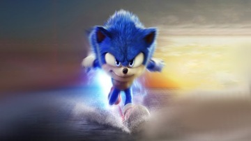 SONIC naklejka plakat na ścianę 40 cm K679