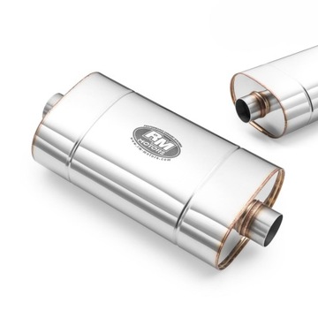 Универсальный эллиптический глушитель E001 500 мм Да 76 мм