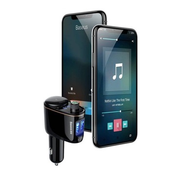 ЗАРЯДНОЕ УСТРОЙСТВО BASEUS АВТОМОБИЛЬНЫЙ ПЕРЕДАТЧИК FM BLUETOOTH 4.2 MP3 2X USB-A LED