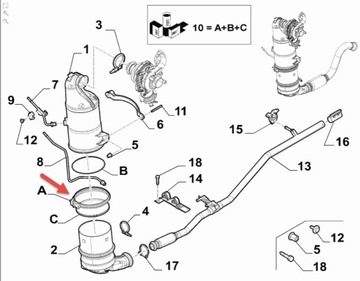 DRŽÁKY DRŽÁK ORIGINÁLNÍ CITROEN PEUGEOT C4 C5 3008 508 1.6 HDI 16066665