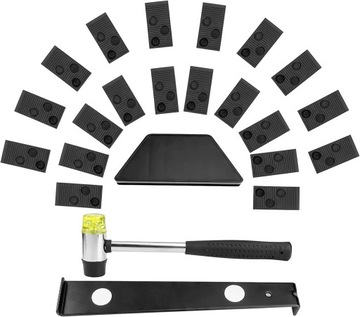 МОНТАЖНЫЙ КОМПЛЕКТ ДЛЯ УКЛАДКИ ПАНЕЛИ ПРИКЛЕИВАНИЕ МАТЕРИАЛ + 30 КЛИНЕЙ + МОЛОТОК