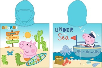 ŚWINKA PEPPA ponczo poncho ręcznik kąpielowy