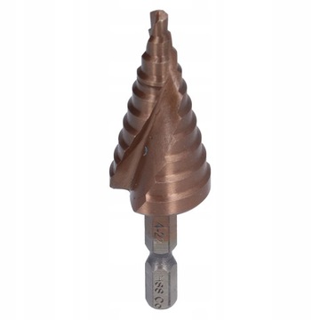 Wiertło stopniowe z rowkiem spiralnym 4-22 mm