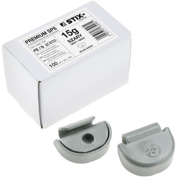 CIĘŻARKI NABIJANE STALOWE FE/S STD 15G DO FELG STALOWYCH 100 SZT. - STIX