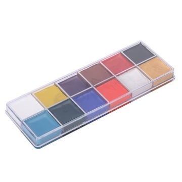 12 цветов масляной краски для росписи тела